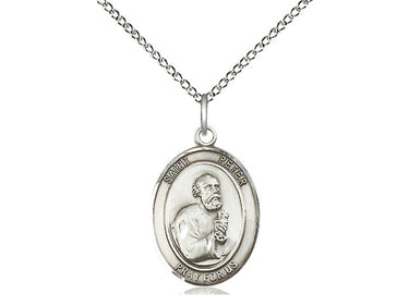 Sterling Silver St. Peter the Apostle Patron Saint Medal Necklace 3/4 x 1/2 inch with 18 inch chain by Bliss Manufacturing