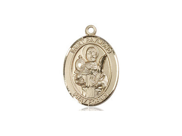 14kt Solid Gold St. Raymond Nonnatus Patron Saint Medal Pendant 3/4 inch by 1/2 inch by Bliss