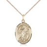14kt Gold Filled St. Richard Catholic patron saint medal necklace 3/4 x 1/2 on 18 inch chain by Bliss