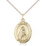 14kt gold filled St. Rita of Cascia patron saint medal necklace 3/4 x 1/2 with 18 inch chain by Bliss