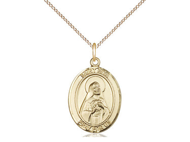 14kt gold filled St. Rita of Cascia patron saint medal necklace 3/4 x 1/2 with 18 inch chain by Bliss
