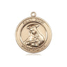 14kt Solid Gold St. Rose of Lima Medium Patron Saint Medal Pendant 3/4 x 5/8 Handcrafted by Bliss