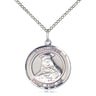 Sterling Silver St. Rose of Lima Patron Saint Medal Necklace 3/4 x 5/8 inches with 18 inch Chain by Bliss