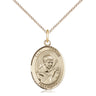 14kt Gold Filled St. Robert Bellarmine Medium Patron Saint Medal Necklace 3/4 x 1/2 with 18 Inch Chain by Bliss