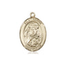 14kt Solid Gold St. Sarah Patron Saint Medal Pendant 3/4 x 1/2 inches by Bliss