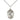 Sterling silver St. Scholastica patron saint medal necklace with 18 inch curb chain by Bliss Manufacturing