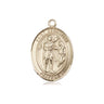 14kt solid gold St. Sebastian patron saint medal pendant 3/4 inch by Bliss Manufacturing USA