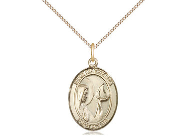 14kt Gold Filled Our Lady Star of the Sea Medal Necklace 3/4 inch 18 inch Chain Bliss