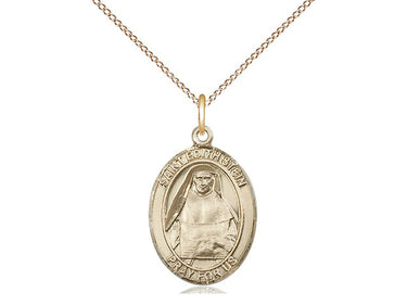14kt Gold Filled St. Edith Stein Patron Saint Medal Necklace 3/4 x 1/2 inch 18 inch Chain Bliss