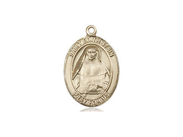 14kt Solid Gold St. Edith Stein Patron Saint Medal Pendant 3/4 x 1/2 inch Bliss Manufacturing
