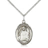 Sterling silver St. Edith Stein patron saint medal necklace with 18 inch chain by Bliss Manufacturing
