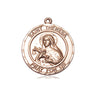 14kt Solid Gold St. Theresa Patron Saint Medal Pendant 3/4 x 5/8 inch by Bliss