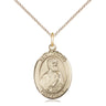 14kt Gold Filled St. Thomas the Apostle patron saint medal necklace with 18 inch curb chain, handmade by Bliss USA