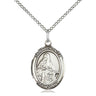 Sterling Silver St. Veronica Catholic patron saint medal necklace with 18 inch chain by Bliss