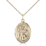 14kt Gold Filled St. Casimir of Poland Patron Saint Medal Necklace 3/4 x 1/2 on 18 Inch Chain by Bliss