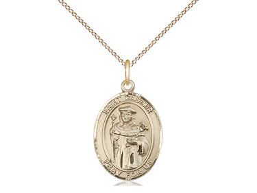 14kt Gold Filled St. Casimir of Poland Patron Saint Medal Necklace 3/4 x 1/2 on 18 Inch Chain by Bliss