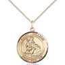 Gold Filled St. William of Rochester patron saint medal necklace 3/4 x 5/8 inches with 18 inch chain by Bliss