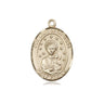 14kt solid gold Our Lady of La Vang Catholic medal pendant 3/4 x 1/2 inch handcrafted by Bliss