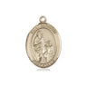 14kt Solid Gold St. Zachary Catholic Patron Saint Medal Pendant 3/4x1/2 inch by Bliss Manufacturing USA
