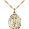 14kt Gold Filled Guardian Angel Paratrooper Medal Necklace with 18 inch chain by Bliss Manufacturing