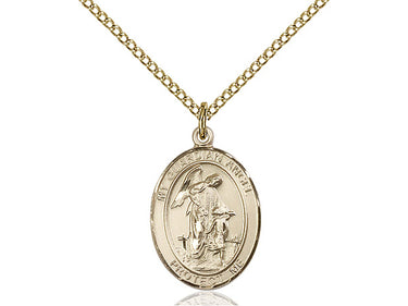 14kt gold filled Guardian Angel medal necklace with 18 inch chain 3/4 by 1/2 inch by Bliss