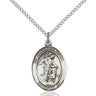 Sterling Silver Guardian Angel Pendant Necklace 3/4 x 1/2 inch with 18 inch Chain by Bliss