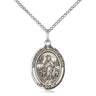 Sterling Silver Lord Is My Shepherd Medium Pendant Necklace 3/4 x 1/2 inch with 18 inch Chain by Bliss