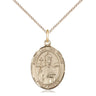 14kt Gold Filled St. Leo the Great Patron Saint Medal Necklace 3/4 inch pendant with 18 inch chain by Bliss