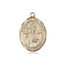 14kt Solid Gold St. Leo the Great Patron Saint Medal Pendant 3/4 inch by 1/2 inch handmade by Bliss