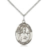 Sterling silver St. Leo the Great patron saint medal necklace with 3/4 inch pendant on 18 inch chain by Bliss