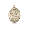 14kt solid gold St. Valentine of Rome patron saint medal pendant 3/4 inch by Bliss Manufacturing