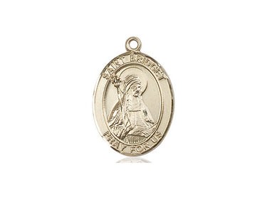 14kt Solid Gold St. Bridget of Sweden Patron Saint Medal Pendant 3/4 x 1/2 by Bliss Manufacturing