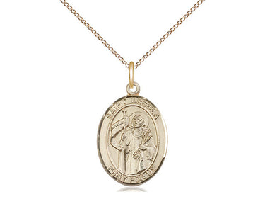Gold Filled St. Ursula Patron Saint Medal Necklace 3/4 x 1/2 inch on 18 inch Chain by Bliss Manufacturing