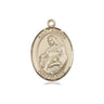 14kt Solid Gold St. Agnes of Rome Medal Pendant 3/4 x 1/2 inch handcrafted by Bliss Manufacturing USA