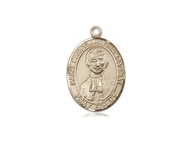 14kt Solid Gold St. Marcellin Champagnat Medal Pendant 3/4 x 1/2 by Bliss Manufacturing