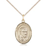 14kt Gold Filled St. Vincent de Paul Catholic patron saint medal necklace 3/4 inch with 18 inch chain by Bliss