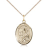 14kt gold filled St. Jerome patron saint medal necklace 3/4 inch with 18 inch chain by Bliss