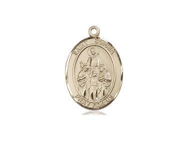 14kt Solid Gold St. Sophia Patron Saint Medal Pendant 3/4 x 1/2 inch by Bliss Manufacturing
