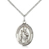 Sterling Silver St. Augustine of Hippo Medal Necklace 3/4 inch pendant on 18 inch chain handmade by Bliss