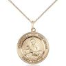 14kt Gold Filled Madonna Del Ghisallo Patron Saint Medal Necklace 3/4 x 5/8 inches 18 inch chain Bliss