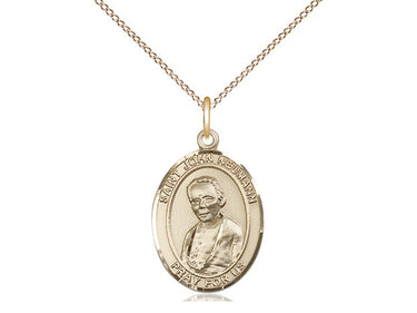 14kt Gold Filled St. John Neumann Patron Saint Medal Necklace 3/4 inch by 1/2 inch on 18 inch Chain by Bliss