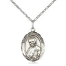 Sterling Silver St. John Neumann Patron Saint Medal Necklace 3/4 x 1/2 inch on 18 inch Chain by Bliss