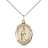 14kt gold filled Our Lady of Fatima medal necklace, 3/4 x 1/2 inch pendant with 18 inch chain, handmade by Bliss