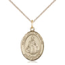 14kt gold filled Infant of Prague Catholic medal necklace 3/4 inch pendant 18 inch chain Bliss