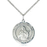 Sterling Silver St. Maria Goretti Patron Saint Medal Necklace 3/4 x 5/8 inches with 18 inch Chain by Bliss Manufacturing