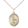 Gold Filled St. Petronille Patron Saint Medal Necklace 3/4 inch by 1/2 inch with 18 inch chain by Bliss
