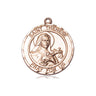 14kt Solid Gold St. Therese of Lisieux Little Flower Medal Pendant 3/4 x 5/8 inches by Bliss