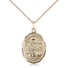 14kt Gold Filled St. Germaine Cousin Patron Saint Medal Necklace 3/4 x 1/2 inch with 18 inch Chain by Bliss