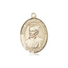 14kt solid gold St. Ignatius of Loyola patron saint medal pendant 3/4 x 1/2 inch by Bliss