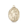 14kt solid gold St. Joseph The Worker patron saint medal pendant handcrafted by Bliss Manufacturing